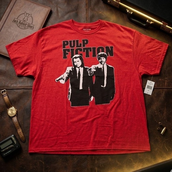 Pulp Fiction Other - NWT Pulp Fiction T-Shirt Mens XXL Red Graphic Movie Tee Jules Vincent Miramax
